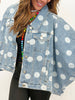 Denim Polka Dot Cape Jacket (Reg.)