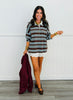 Brown Combo Striped Polo Tee (Reg. and Plus)