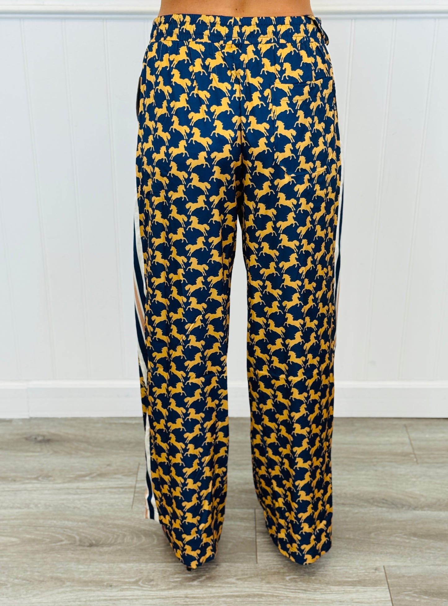 Horse Print Side Stripe Pants (Reg.) - 3 Colors