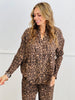 Mocha Leopard Shirt & Pants Set (Reg & Plus)
