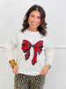Holiday Bow Pullover Graphic Sweater (Reg.)-2 Colors
