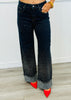 Denim Rhinestone Cuffed Jeans (Reg.)