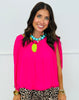 Grecian Drape Bubble Blouse (Reg.) - 7 Colors
