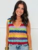 Rainbow Stripe Crochet Tank Top (Reg & Plus)