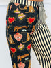 Split Decision Black/Beige Printed Stripe Pants (Reg & Plus)