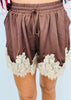 Waist Tie Lace Trim Shorts (Reg.) - 3 Colors