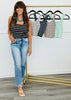 Solid Striped Ribbed Tank Top (Reg.)- 5 Colors