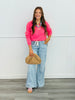 Half Zip Pullover Sweatshirt Top (Reg.)-3 Colors