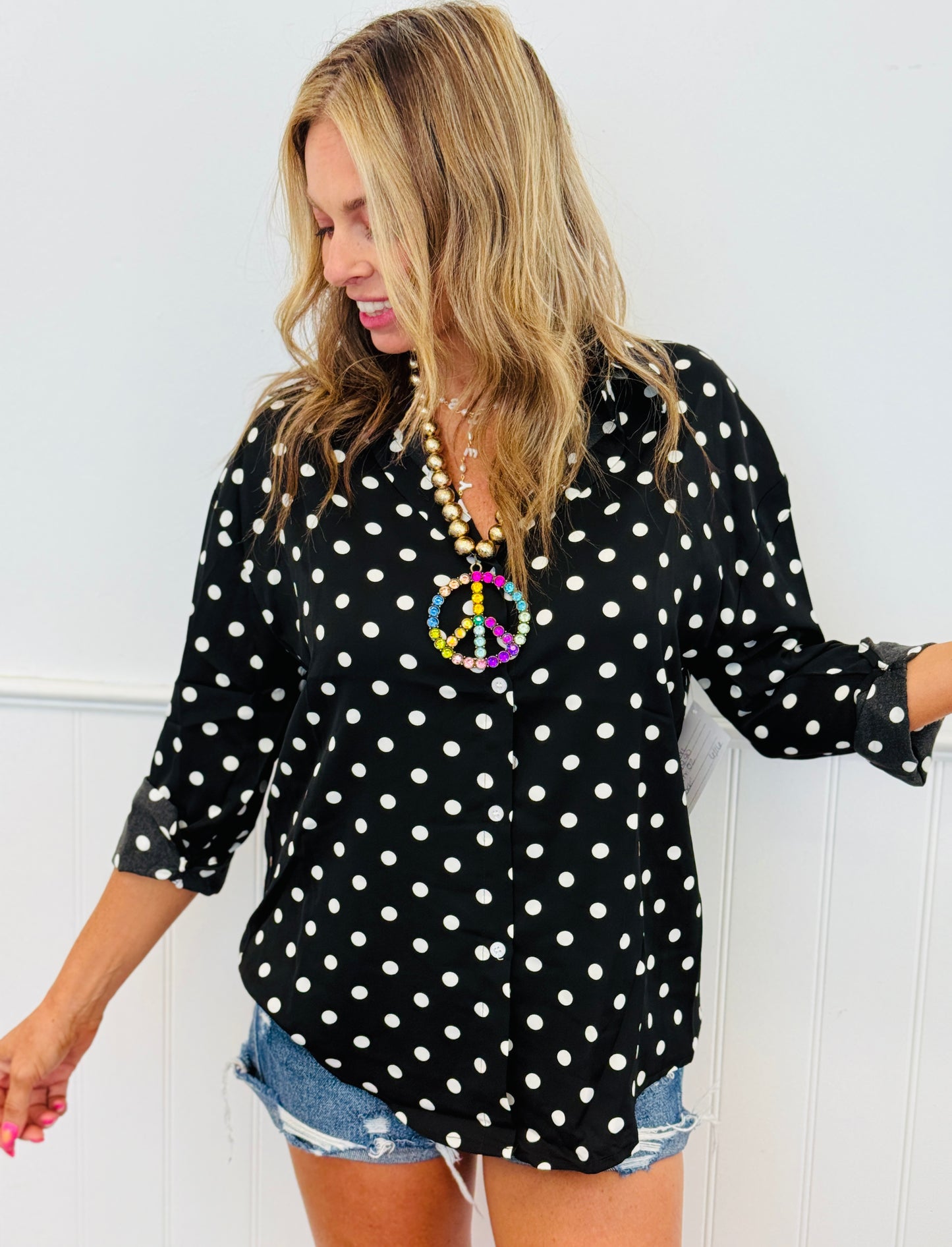 Polka Dot Kathryn Classic Button-Up (Reg. & Plus)