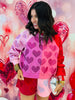 Queen Of Sparkles Colorblock Rhinestone Hearts Sweatshirt (Reg. & Plus)