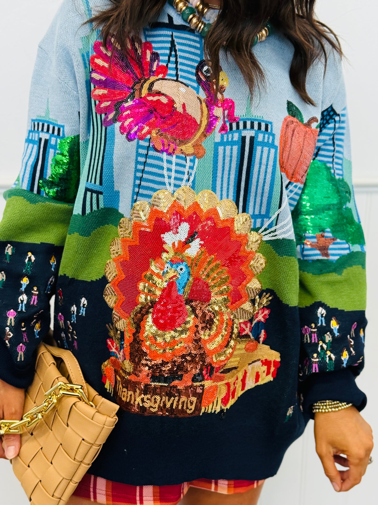 Queen Of Sparkles Thanksgiving Parade Sweater (Reg. and Plus)