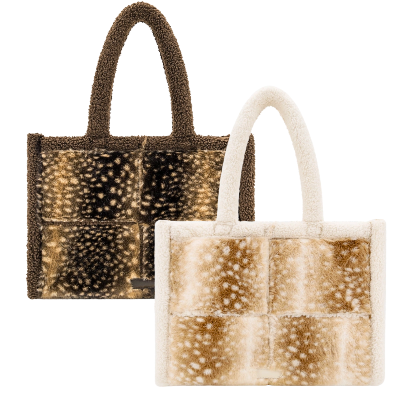 Fawn Tote Bag with Sherpa Trim (2 colors)
