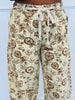 Custard Botanical Floral Print Drawstring Pants (Reg & Plus)
