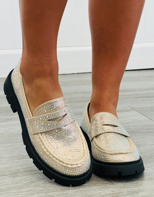 Champagne All That Glitters Loafers