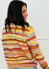 Multi Stripe Space Dye Sweater Cardigan (Reg & Plus)