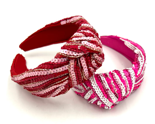 Sequin Striped Headband - 2 Colors