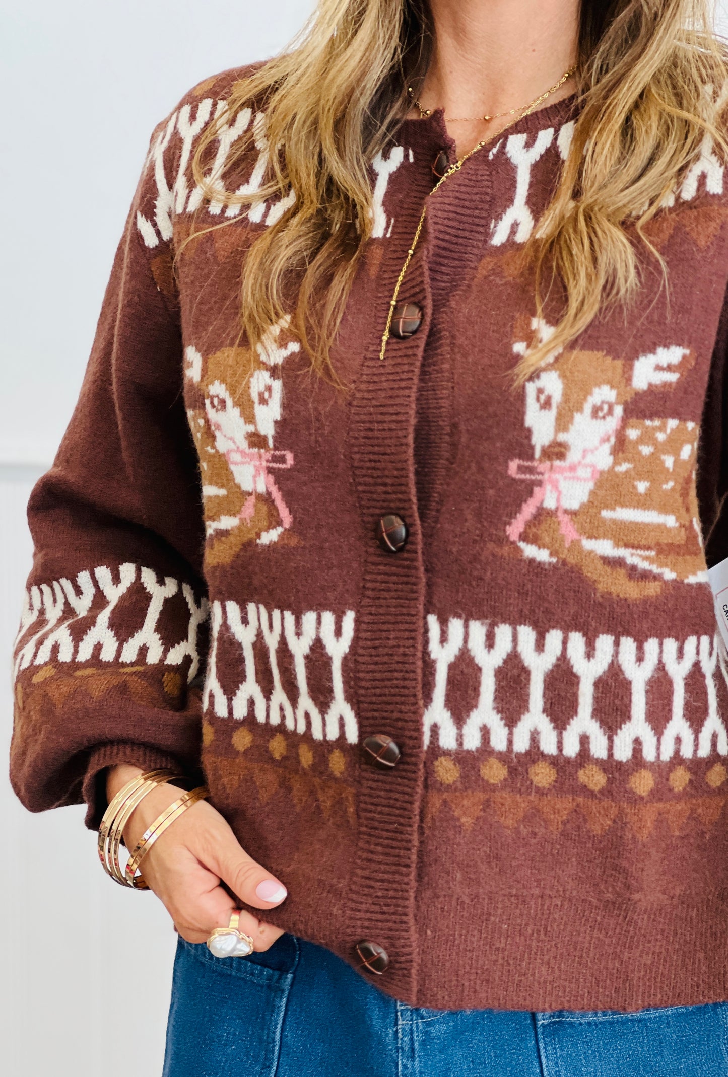 Coco Reindeer Sweater Cardigan (Reg.)