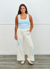 Light Grey Floral Patch Pants (Reg & Plus)