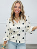 Ivory Luxe Polka Dot Blouse (Reg)