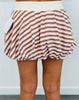 Brown/Pink Stripe Bubble Mini Skirt (Reg.)