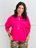 Pink Go Find Less Bow Sweatshirt (Reg. and Plus)