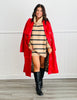 Red Faux Leather Trench Coat (Reg.)