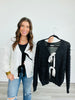 Reversible Front Or Back Bow Tie Multi Sweater (Reg.)- 2 Colors