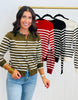 Striped Sensation Sweater Cardigan (Reg & Plus)- 4 Colors