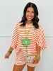 Orange Stripe Terry Cloth Top (Reg.)