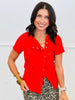 On The Side Button Down Top (Reg & Plus)-3 Colors