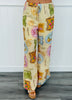 Vanilla Printed V-Neck Duster Top & Pants Set (Reg. and Plus)