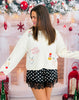 Ivory Embroidered Holiday Button Down Cardigan (Reg.)