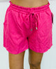 Hot Pink Rhinestone Pocket Shorts (Reg. and Plus)
