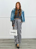 Black Vertical Vibes Stripe Pants (Reg. and Plus)