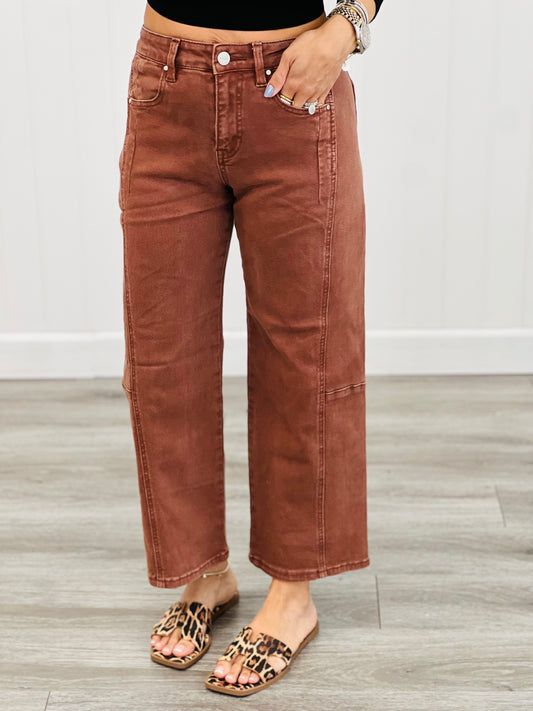 Risen Espresso Your Happiness Crop Pants (Reg & Plus)