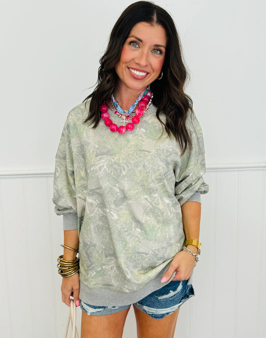 Olive Mix Camo Sweatshirt (Reg.)