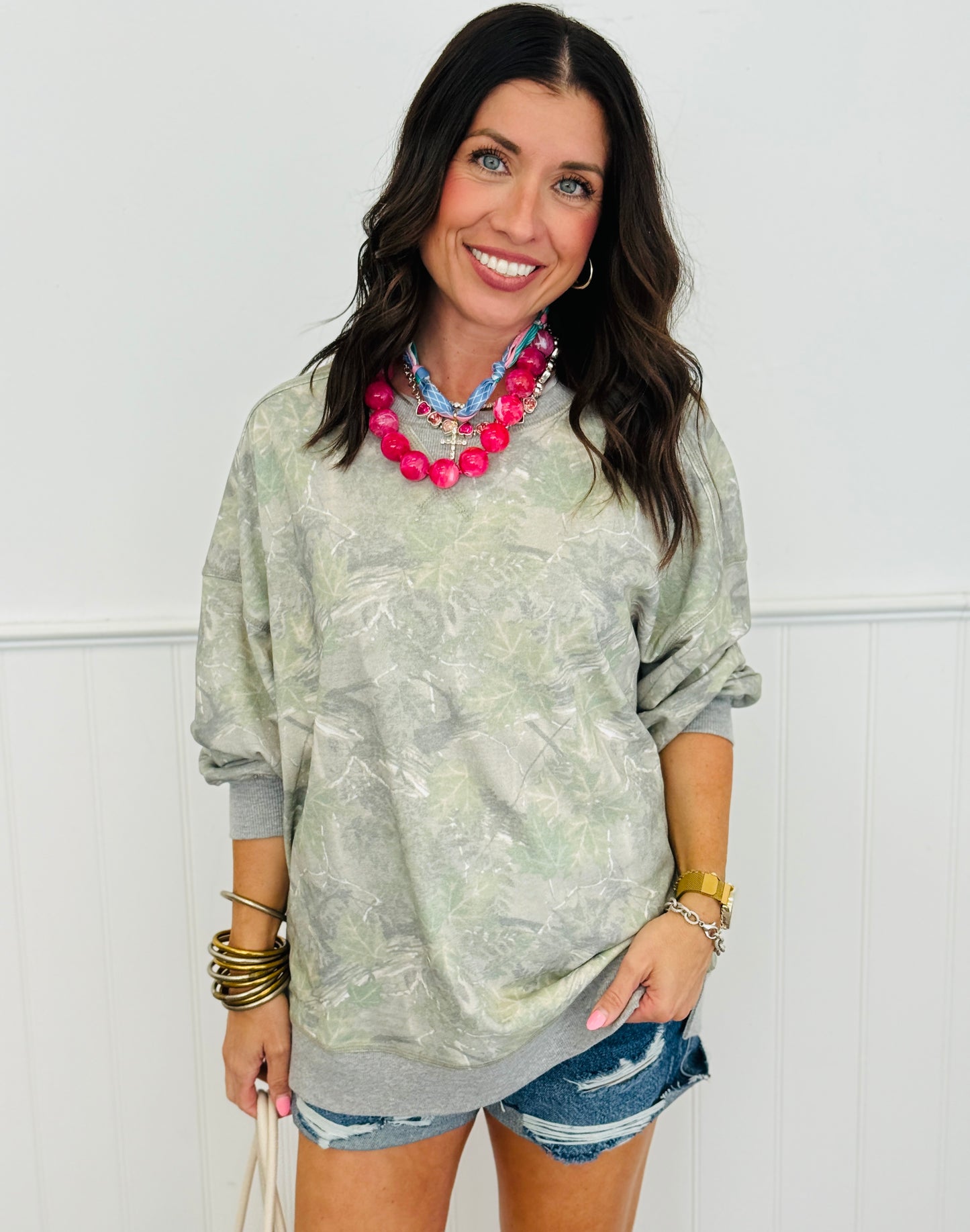 Olive Mix Camo Sweatshirt (Reg.)