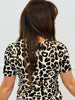 Leopard Scoop Neck Short Sleeve Top (Reg. and Plus)