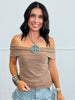 Strapless Ribbed Knit Fold Over Top (Reg.)-4 Colors