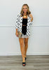 Black/White Lace Trim Mini Skirt (Reg.)