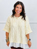 Butter White Mixed Knit Sweater Top (Reg.)