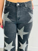 Black Rhinestone Stars Jeans (Reg)