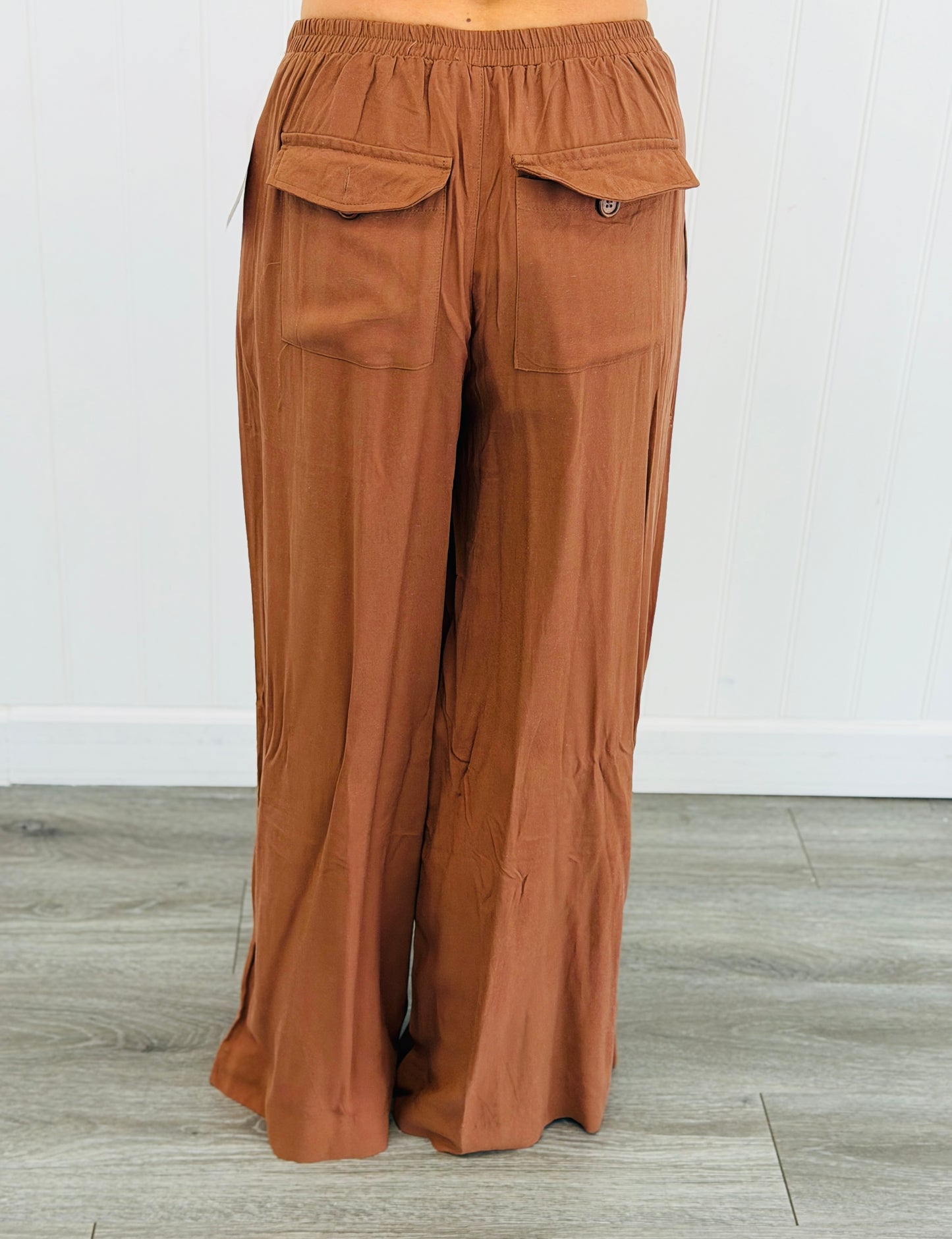 Wide Leg Pleated Drawstring Pants (Reg.) - 2 Colors