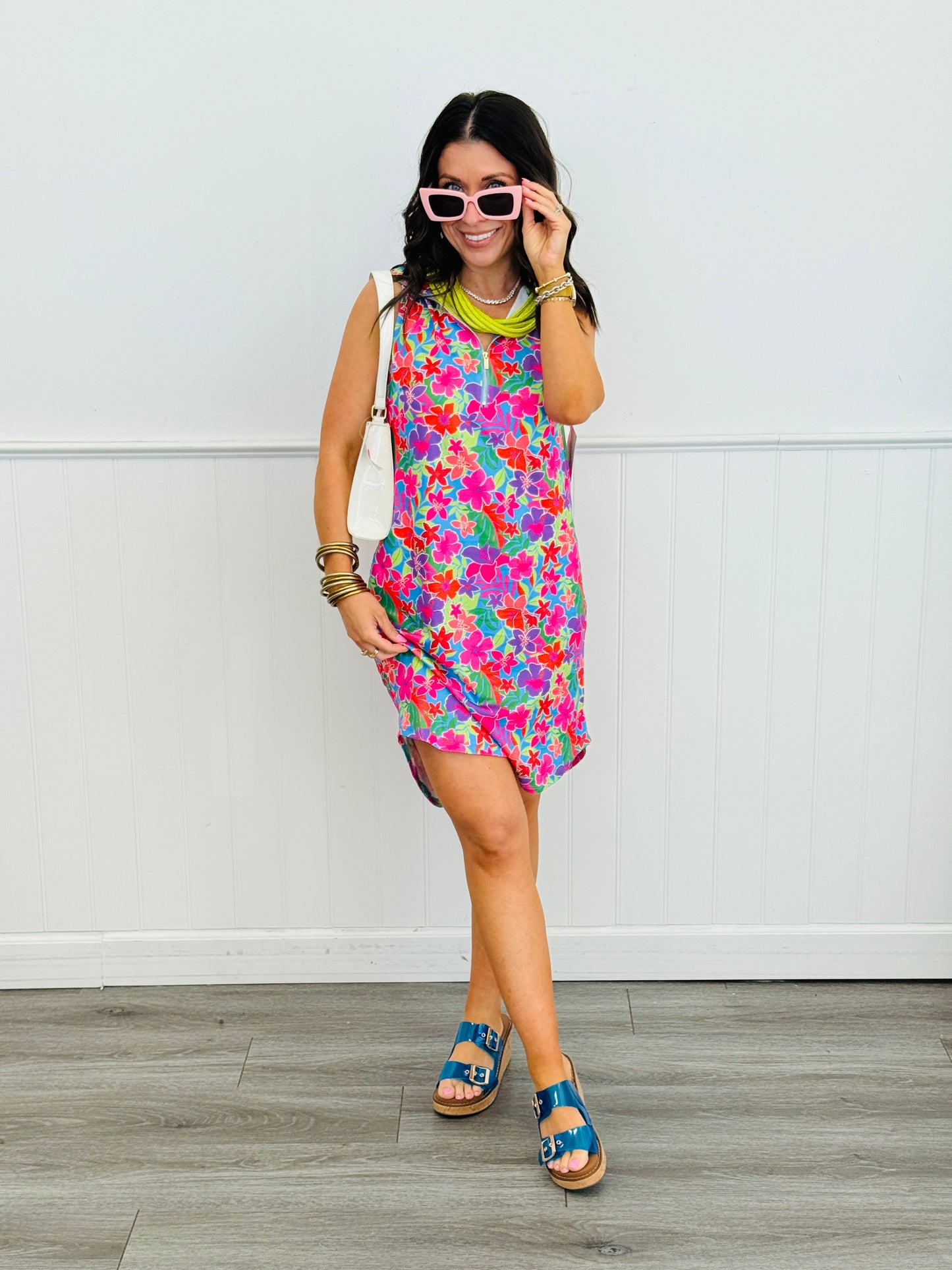 Dear Scarlett Floral Sleeveless Mini Dress (Reg. and Plus)