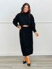 Mock Neck Sweater Top & Midi Skirt Set (Reg.) - 5 Colors