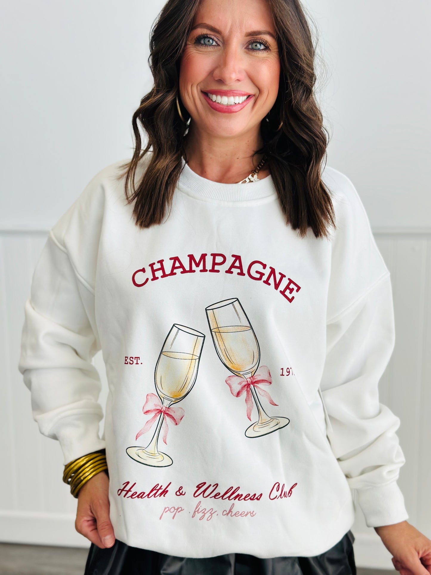 White Champagne Health Sweatshirt (Reg & Plus)