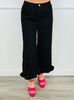 Black Ruffle Hem Pants (Reg.)