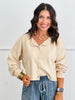 Beige Button Down Sweater Cardigan (Reg.)