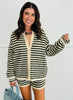 Striped Button Down Sweater Cardigan (Reg.) - 3 Colors