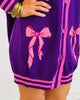 Purple Ribbons And Bows Cardigan (Reg. and Plus)